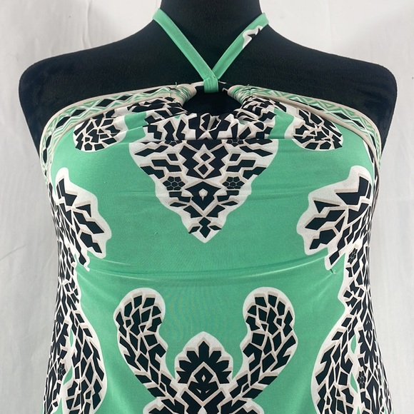 INC International Concepts,Halter,High low dress,Tropical,Teal,multi color,small - Picture 7 of 12